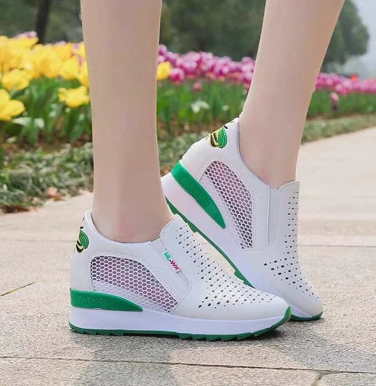 Women Comfortable Casual Shoes Summer Slip on Loafers Mixed Colors Hollow Out Increasing Internal Height Sneakers
Women Comfortable Casual Shoes Summer Slip on Loafers Mixed Colors Hollow Out Increasing Internal Height Sneakers