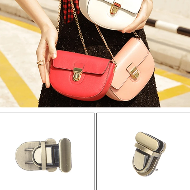 Durable Buckle Twist Lock Hardware For Bag Shape Handbag DIY Turn Lock Bag Clasp M5TE