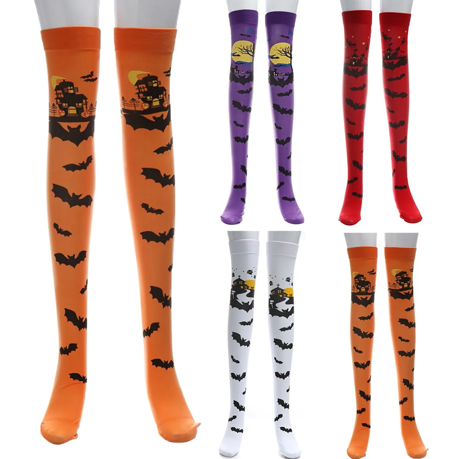 2021 Halloween Bat Print Stockings Long Tube Knee Socks Fancy Dress Party Stocks Ladies Cotton over-knee socks stockings #3
2021 Halloween Bat Print Stockings Long Tube Knee Socks Fancy Dress Party Stocks Ladies Cotton over-knee socks stockings #3