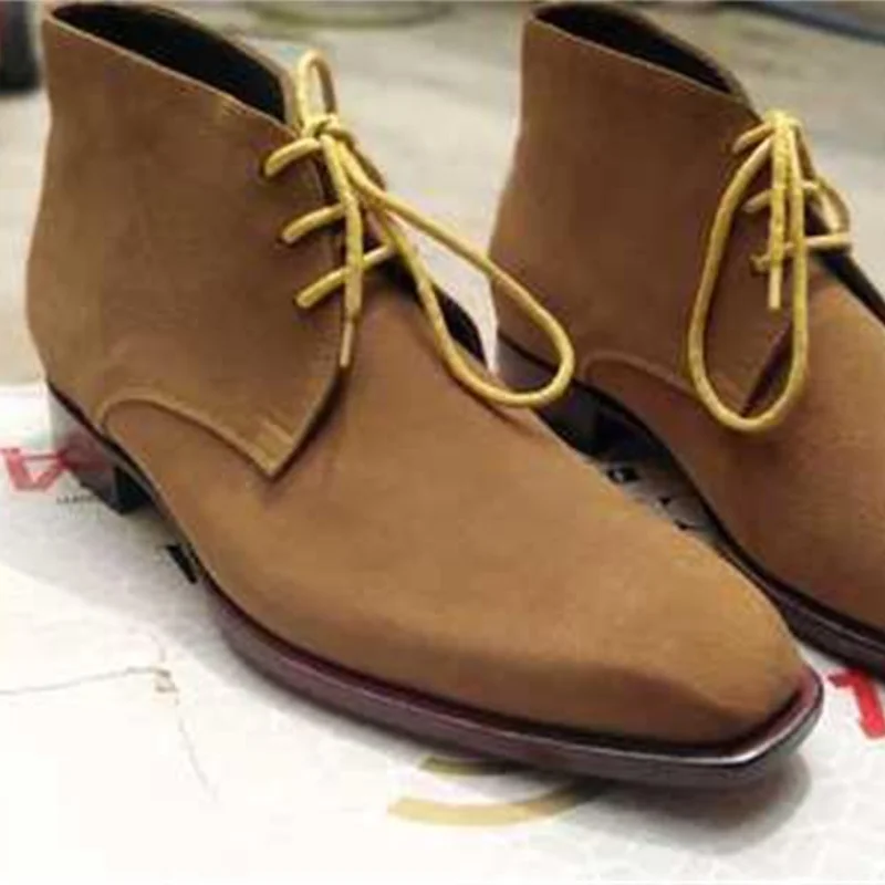2021 New Men Fashion Trend Classic All-match Dress Shoes Handmade Brown Suede Square Toe Wingtip Lace-up Daily Ankle Boots KR528
2021 New Men Fashion Trend Classic All-match Dress Shoes Handmade Brown Suede Square Toe Wingtip Lace-up Daily Ankle Boots KR528