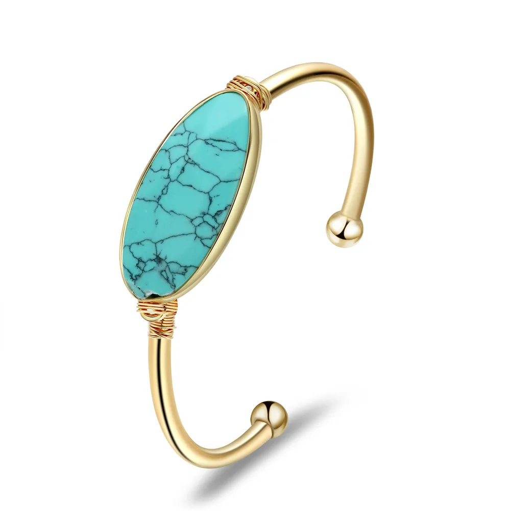 Браслет женский из натурального бирюзового металла, 1 шт.
Браслет женский из натурального бирюзового металла, 1 шт.