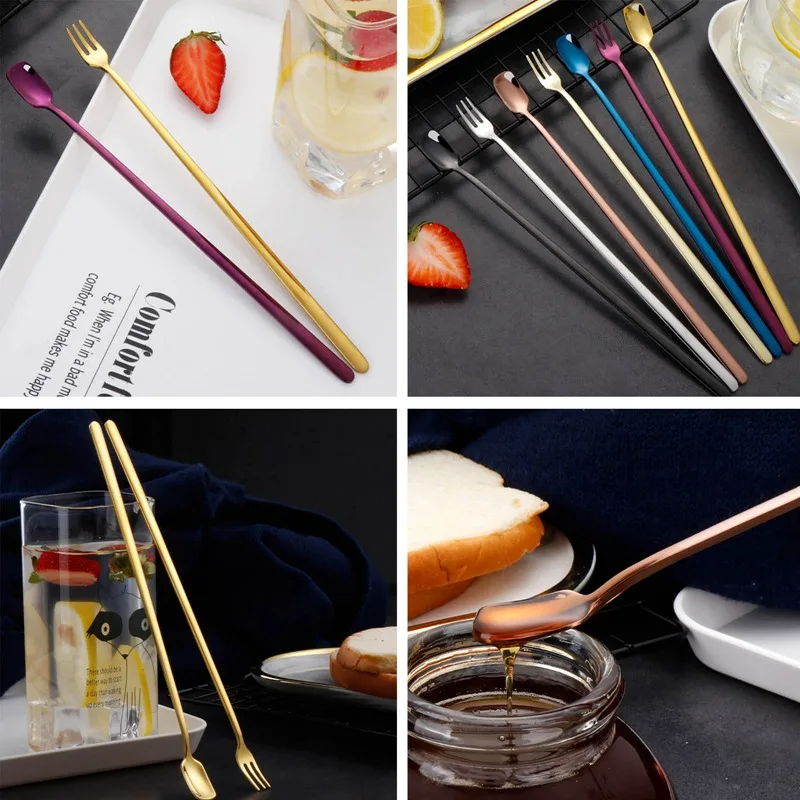Stainless Steel Mixing Spoon Plus Long-handled Square Head Spoon Honey Spoon Gold-plated Ice Spoon Cocktail Spoon Fork
Stainless Steel Mixing Spoon Plus Long-handled Square Head Spoon Honey Spoon Gold-plated Ice Spoon Cocktail Spoon Fork