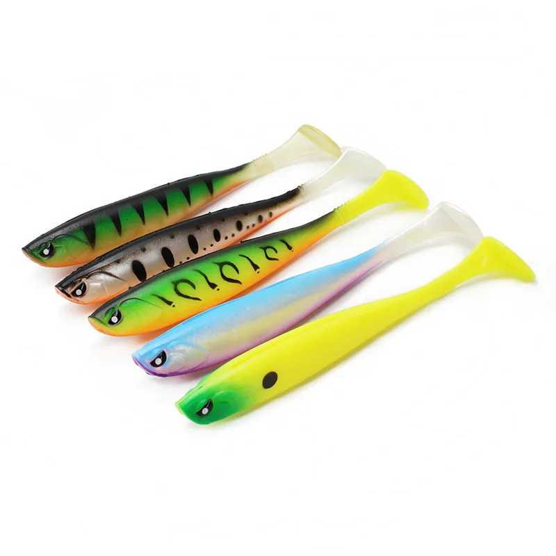 Новинка яркая мягкая рыболовная приманка 3 шт. 13 см 10 г силиконовая Shad Worms бас щука
