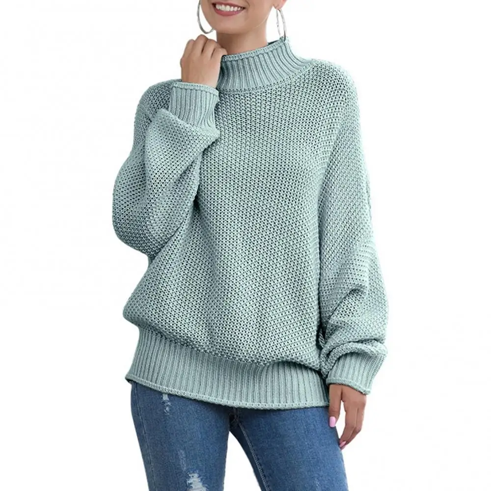 Women Sweaters Autumn Solid Color Polyester Cotton Long Sleeve Turtle Neck Loose Style Soft Knitted Sweater Women Pullover
Women Sweaters Autumn Solid Color Polyester Cotton Long Sleeve Turtle Neck Loose Style Soft Knitted Sweater Women Pullover