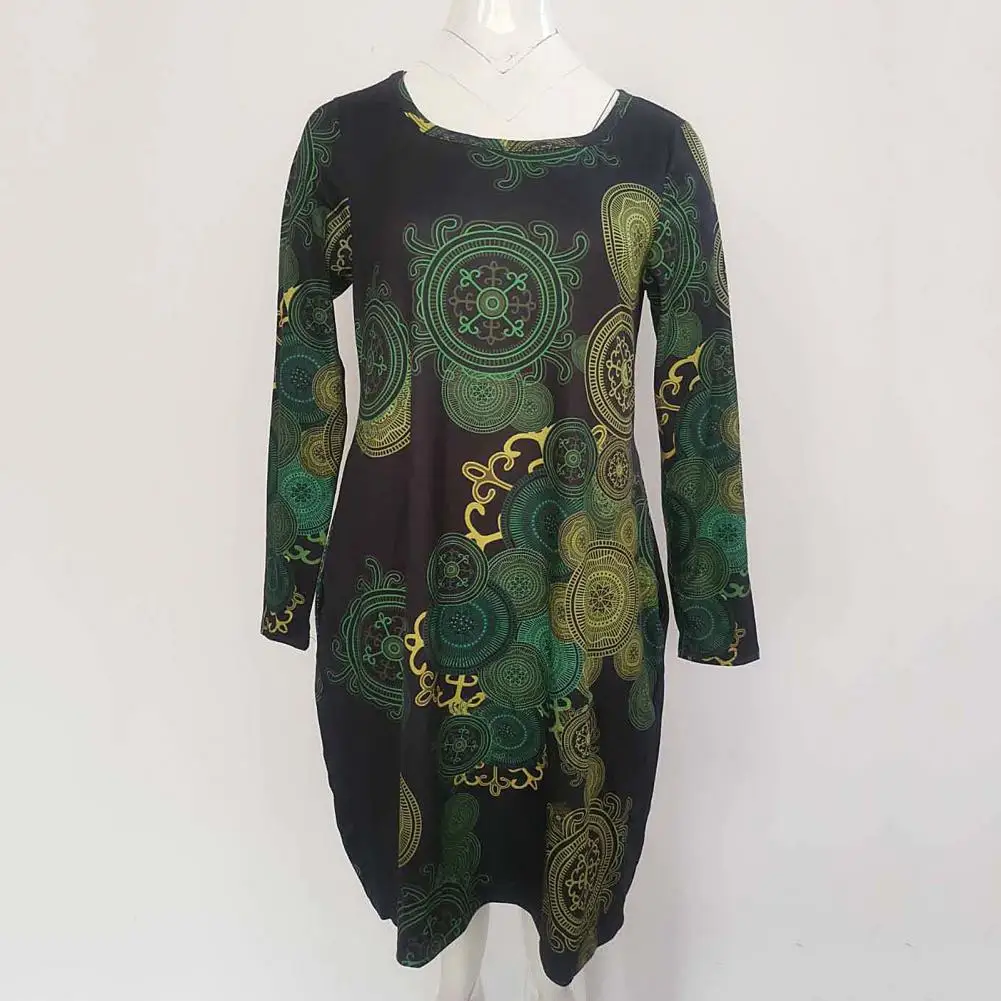 Vintage Women Dress Polyester Long Sleeve O Neck Digital Retro Print Pockets Knee-length Dress woman fashion 2021
Vintage Women Dress Polyester Long Sleeve O Neck Digital Retro Print Pockets Knee-length Dress woman fashion 2021