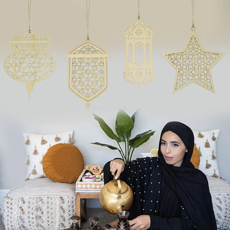 3Pcs Ramandan Wooden Moon Stars Pendants For Home Decoration Eid Mubarak Islamic Muslim Party Supplies Kareem Gift
3Pcs Ramandan Wooden Moon Stars Pendants For Home Decoration Eid Mubarak Islamic Muslim Party Supplies Kareem Gift