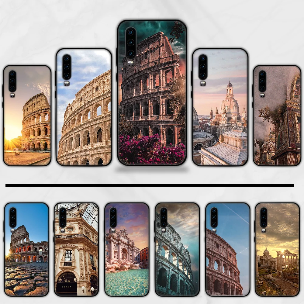 Чехол для телефона с рисунком колоссеума в римском стиле корпус чехол Huawei P9 P10 P20