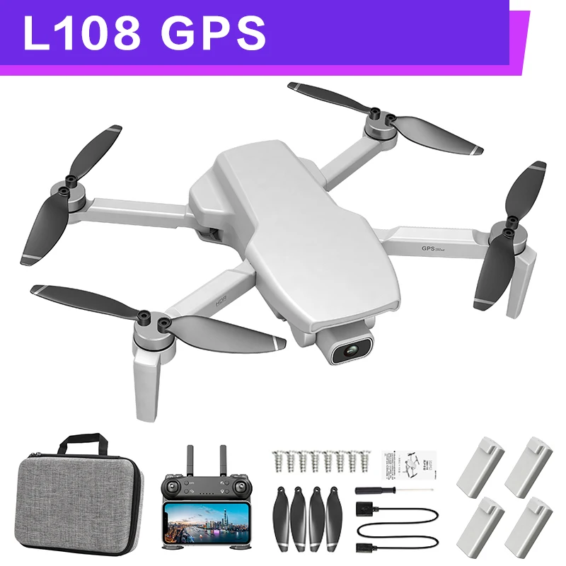 L108 дрона с дистанционным управлением 4K HD шарнирный Камера GPS 5G Wi Fi Вертолет