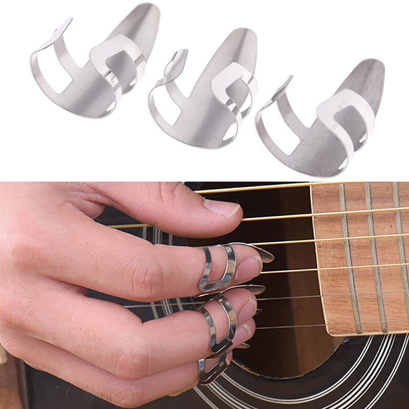 3pcs Stainless Steel 3 Finger Nail Guitar Picks Plectrums Set Metal Acoustic Electric Bass Guitar Accessories
3pcs Stainless Steel 3 Finger Nail Guitar Picks Plectrums Set Metal Acoustic Electric Bass Guitar Accessories