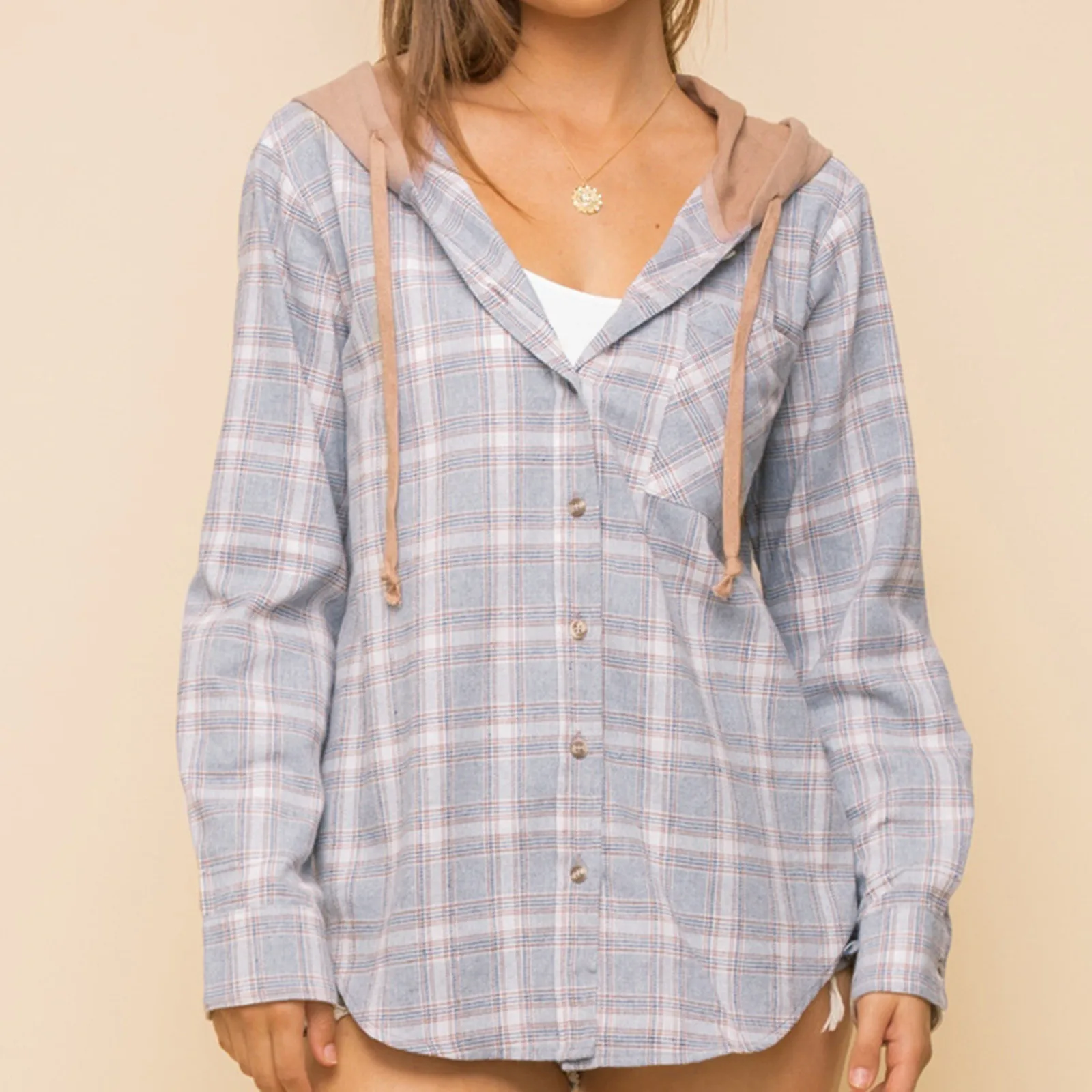 Womens Check Jackets Shirt Ladies Long Sleeve Plaid Check Bandage Blouse Casual Tops Female Casual Outwear Blouse
Womens Check Jackets Shirt Ladies Long Sleeve Plaid Check Bandage Blouse Casual Tops Female Casual Outwear Blouse