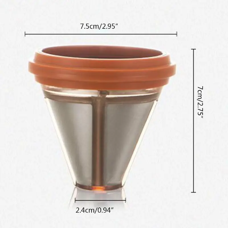 Stainless Steel Coffee Filter Holder Reusable Coffee Filters Dripper Drip Basket 91AD
Stainless Steel Coffee Filter Holder Reusable Coffee Filters Dripper Drip Basket 91AD