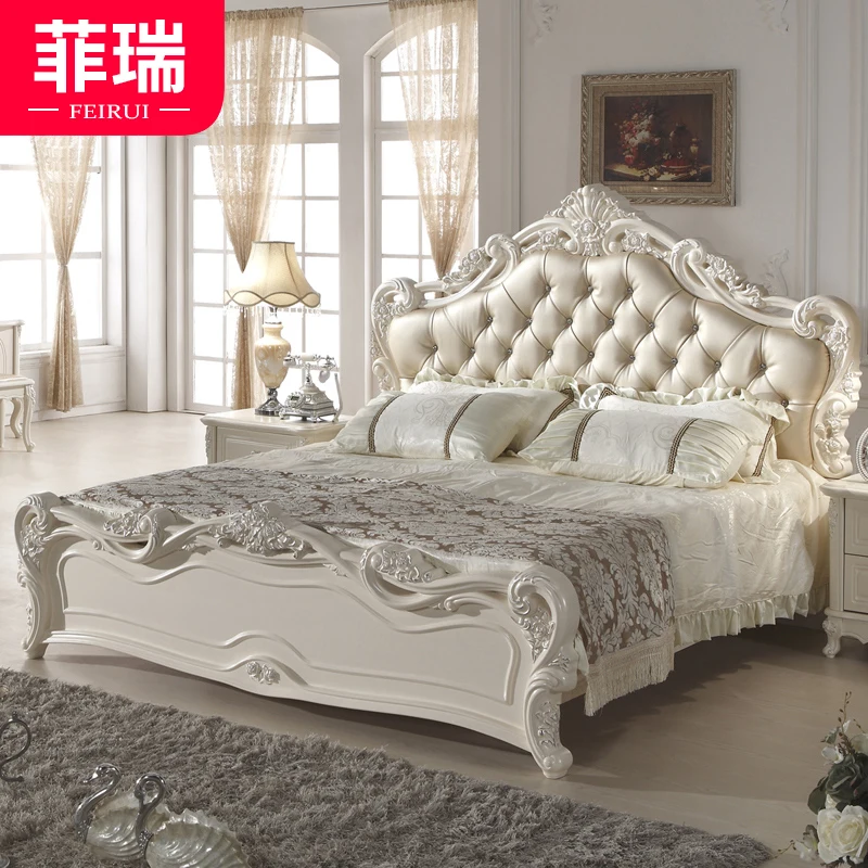 Europe type double French princess solid wood rural white contracted high box storage bed furniture
Europe type double French princess solid wood rural white contracted high box storage bed furniture