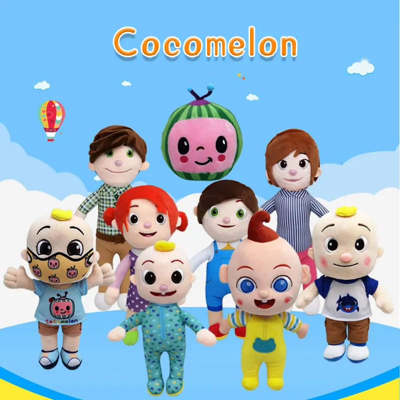 

Music doll CoCoMelon Plush Toy Electronic style Animation JJ Plush Doll Watermelon Doll Children's Gift Super Baby JoJoed