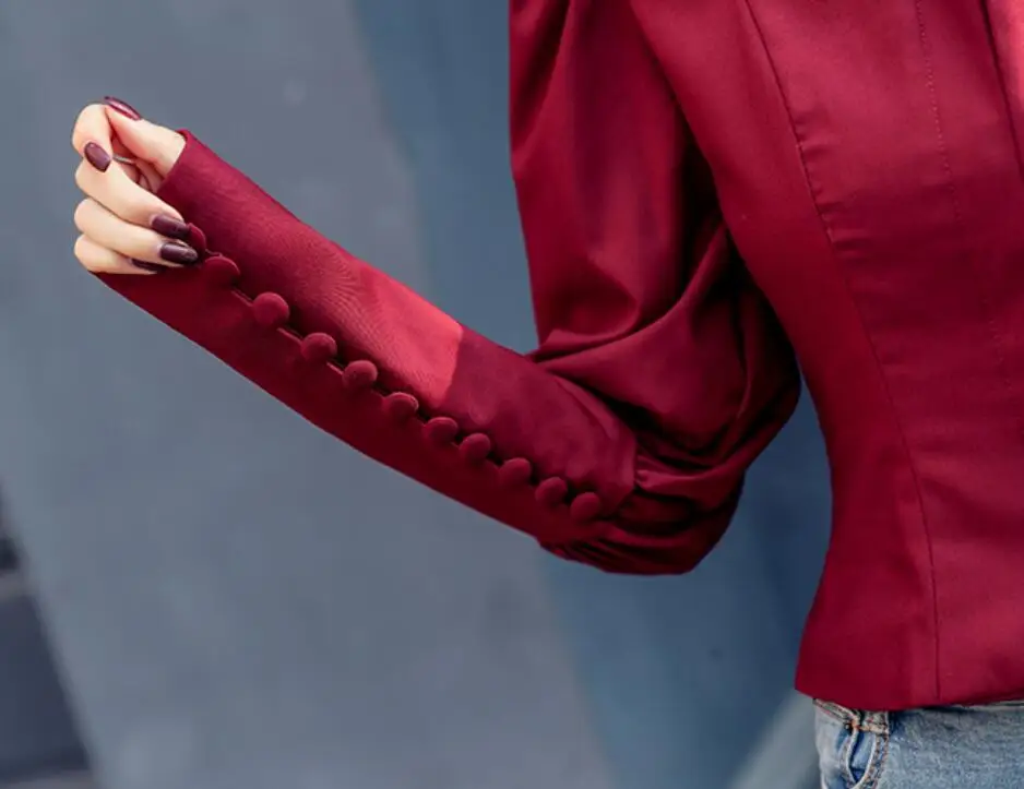 Wine Blouses Women 2020 spring Korean vintage Crop Top Ladies lantern Sleeve Button Elegant Blusa Feminina Cropped r880
Wine Blouses Women 2020 spring Korean vintage Crop Top Ladies lantern Sleeve Button Elegant Blusa Feminina Cropped r880
