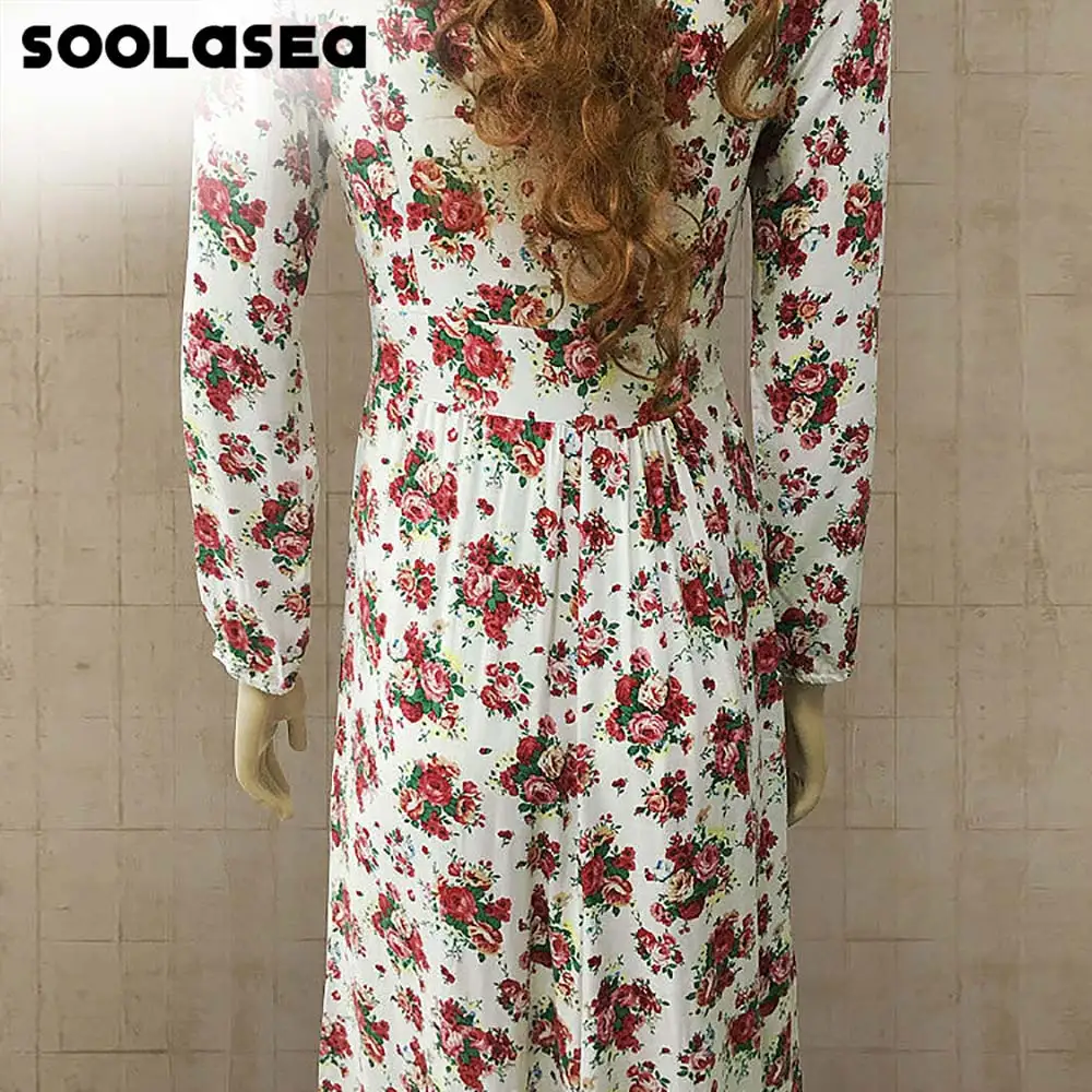 Soolase 2020 boho floral maxi dress Vintage sexy women print floral dress beach Bohemian V-neck long sleeve vestido long Dress
Soolase 2020 boho floral maxi dress Vintage sexy women print floral dress beach Bohemian V-neck long sleeve vestido long Dress