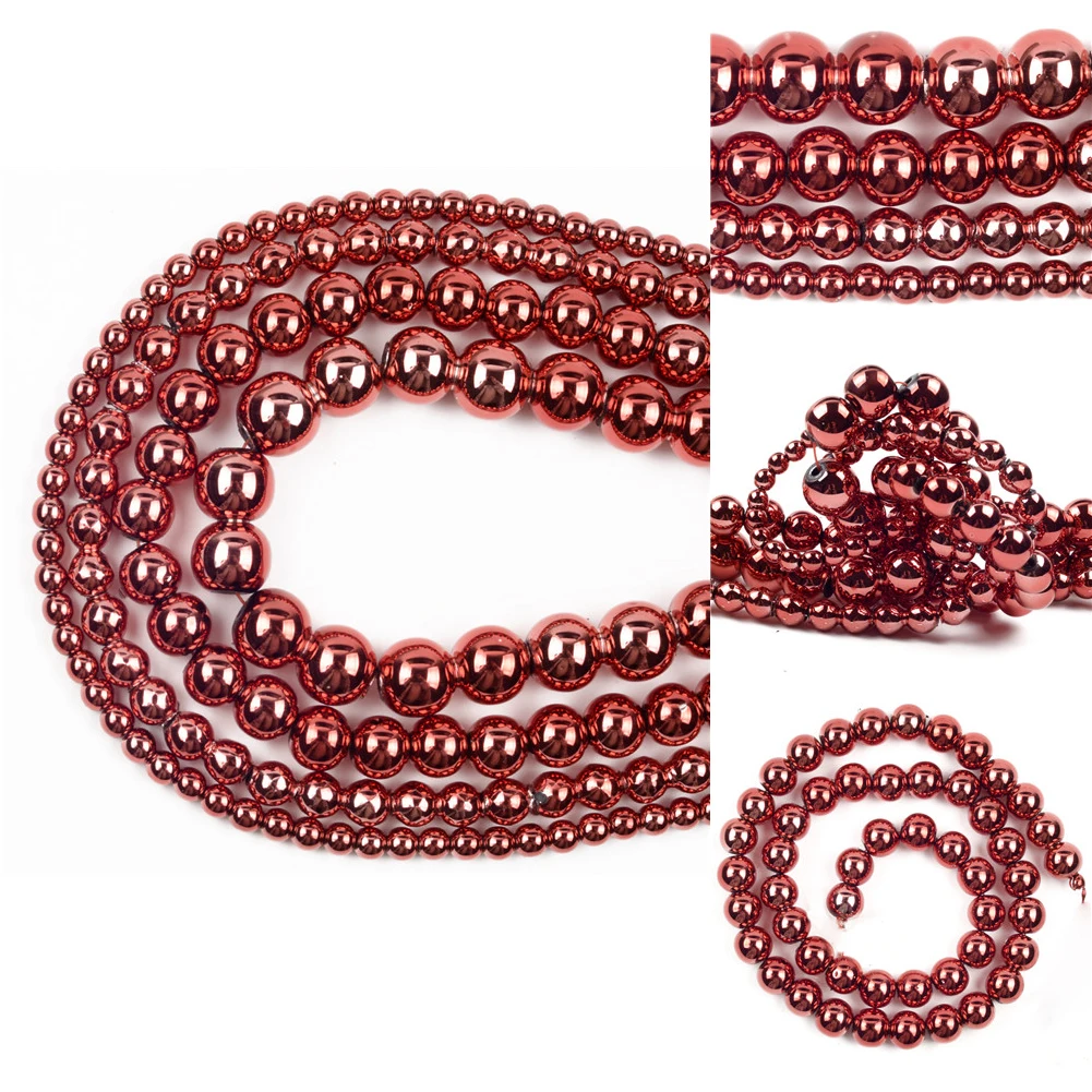 Natural Red Hematite Stone Beads Round Smooth Spacer Beads For Jewelry Making Diy Necklace Bracelet Accessories 3 4 6 8 10mm
Natural Red Hematite Stone Beads Round Smooth Spacer Beads For Jewelry Making Diy Necklace Bracelet Accessories 3 4 6 8 10mm