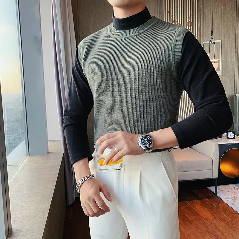 2020 Brand clothing Men's spring High quality Knitting sweater/Male slim fit Round collar set of head Casual knit sweater vest
2020 Brand clothing Men's spring High quality Knitting sweater/Male slim fit Round collar set of head Casual knit sweater vest