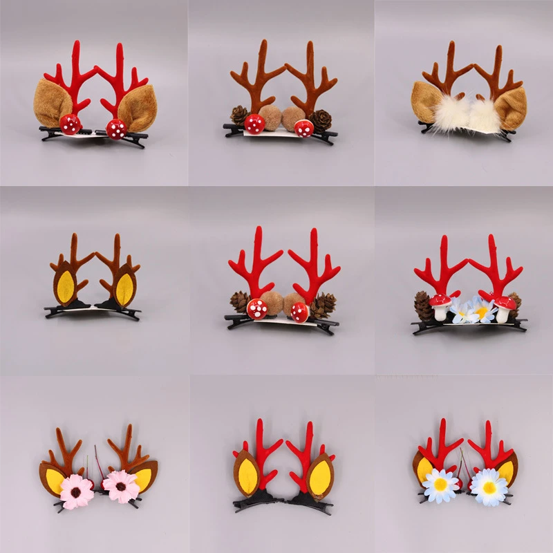 2pcs Cute Deer Ear Hairpins Christmas Barrettes Flower Hair Decorationd Beautiful Deer Antlers Hair Clips Kids Hair Accessories
2pcs Cute Deer Ear Hairpins Christmas Barrettes Flower Hair Decorationd Beautiful Deer Antlers Hair Clips Kids Hair Accessories