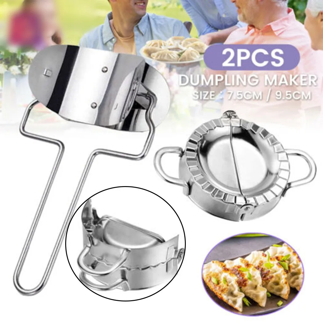 2pcs Dumpling 304 Stainless Steel Dumpling Mould Set Cocina Mould Maker Slicer Cutter DIY Pie Pastry Kitchen Tool
2pcs Dumpling 304 Stainless Steel Dumpling Mould Set Cocina Mould Maker Slicer Cutter DIY Pie Pastry Kitchen Tool