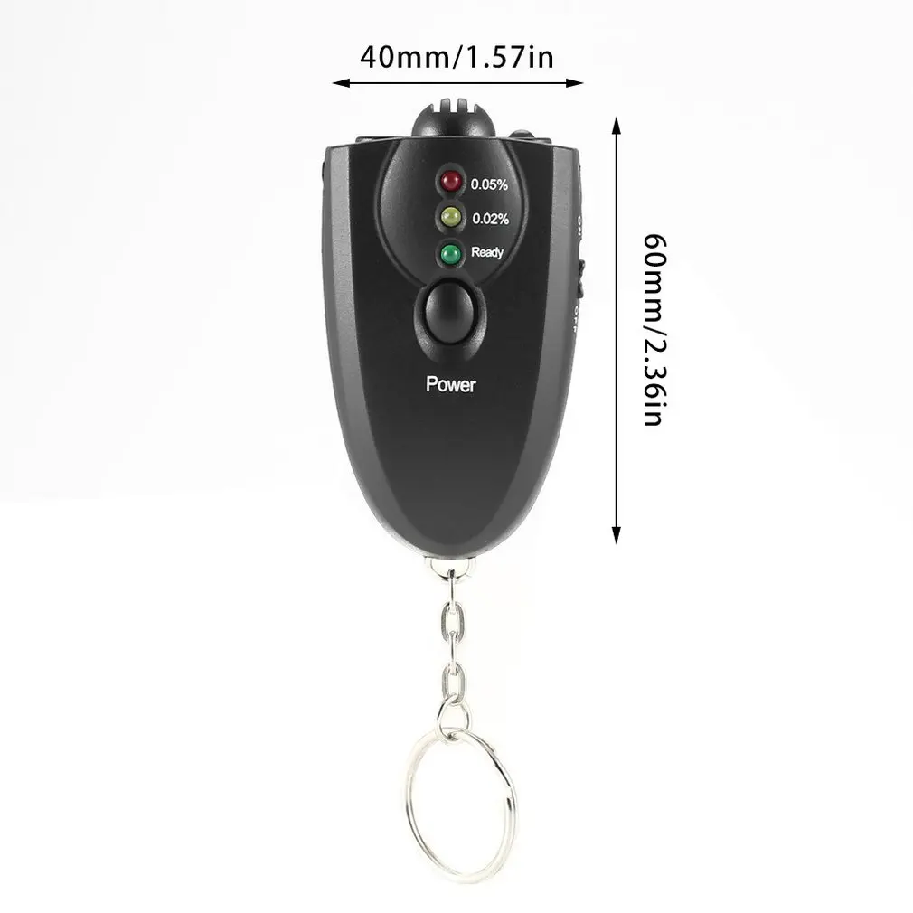 Breathable alcohol detector portable alcohol tester keychain with LED function practical durable alcohol detector
Breathable alcohol detector portable alcohol tester keychain with LED function practical durable alcohol detector