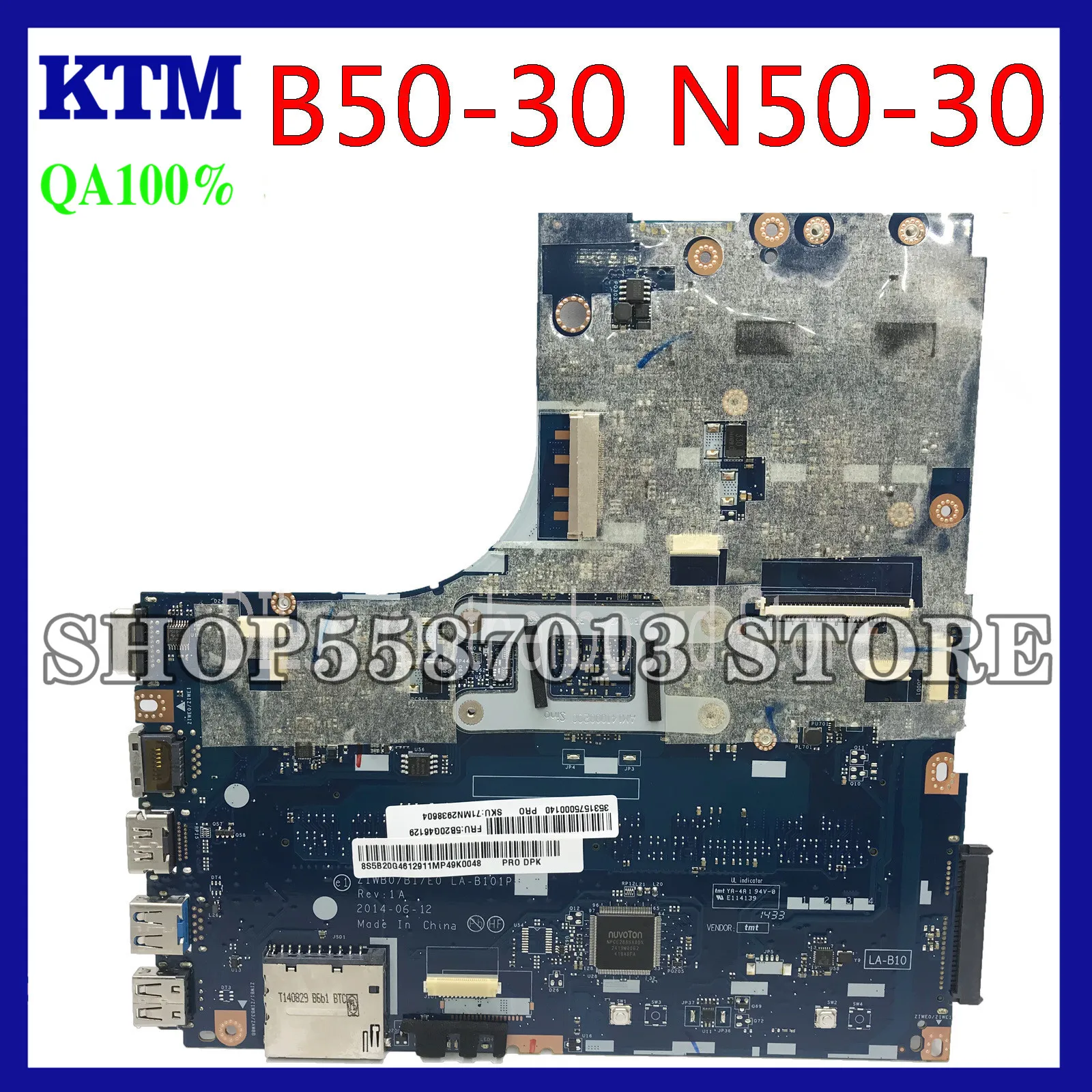 KEFU ZIWB0/B1/E0 LA-B101P For Lenovo B50-30 N50-30 Motherboard LA-B101P N2830/N2840 CPU GT820M GPU Rev: 1A Motherboard Test
KEFU ZIWB0/B1/E0 LA-B101P For Lenovo B50-30 N50-30 Motherboard LA-B101P N2830/N2840 CPU GT820M GPU Rev: 1A Motherboard Test