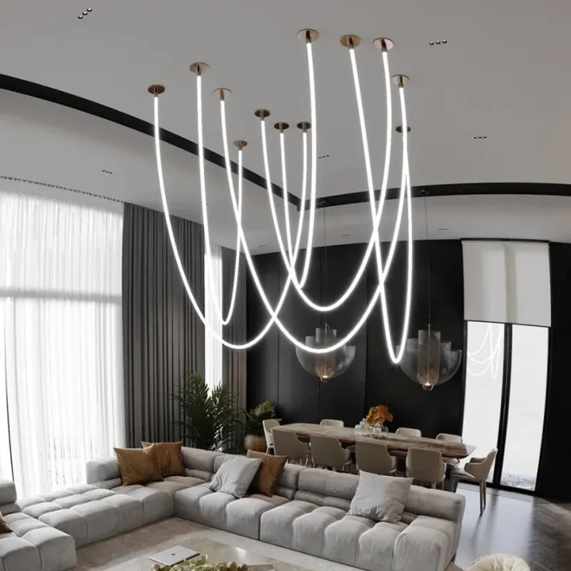 Modern Heterosexual Hose Chandelier Light Luxury Silicone Hanging Lamps for Living Room Bedroom Kitchen Decor Led Pendant Lights
Modern Heterosexual Hose Chandelier Light Luxury Silicone Hanging Lamps for Living Room Bedroom Kitchen Decor Led Pendant Lights