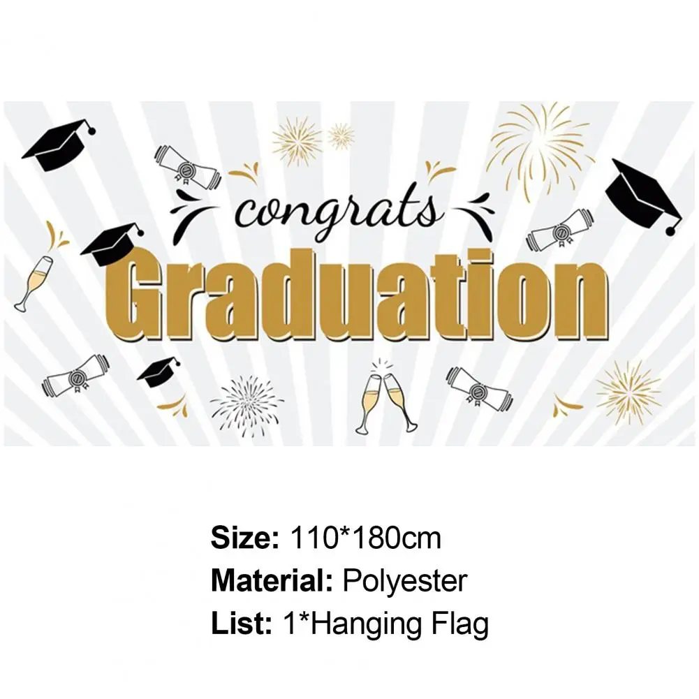 Graduation Banner Letter Grad Print Celebratory Polyester Graduates Party Wall Hanging Flag for School
Graduation Banner Letter Grad Print Celebratory Polyester Graduates Party Wall Hanging Flag for School