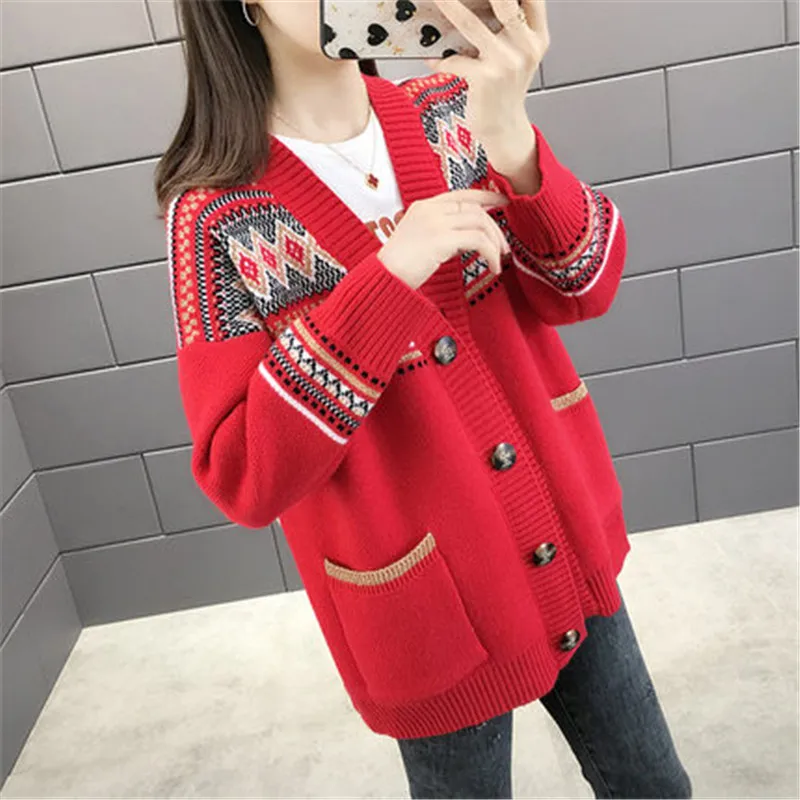 fashion Knitted Cardigan Sweater Jackets Women Loose 2020 Spring Autumn New Korean alphabet color-blocking knitted Coat top m597
fashion Knitted Cardigan Sweater Jackets Women Loose 2020 Spring Autumn New Korean alphabet color-blocking knitted Coat top m597
