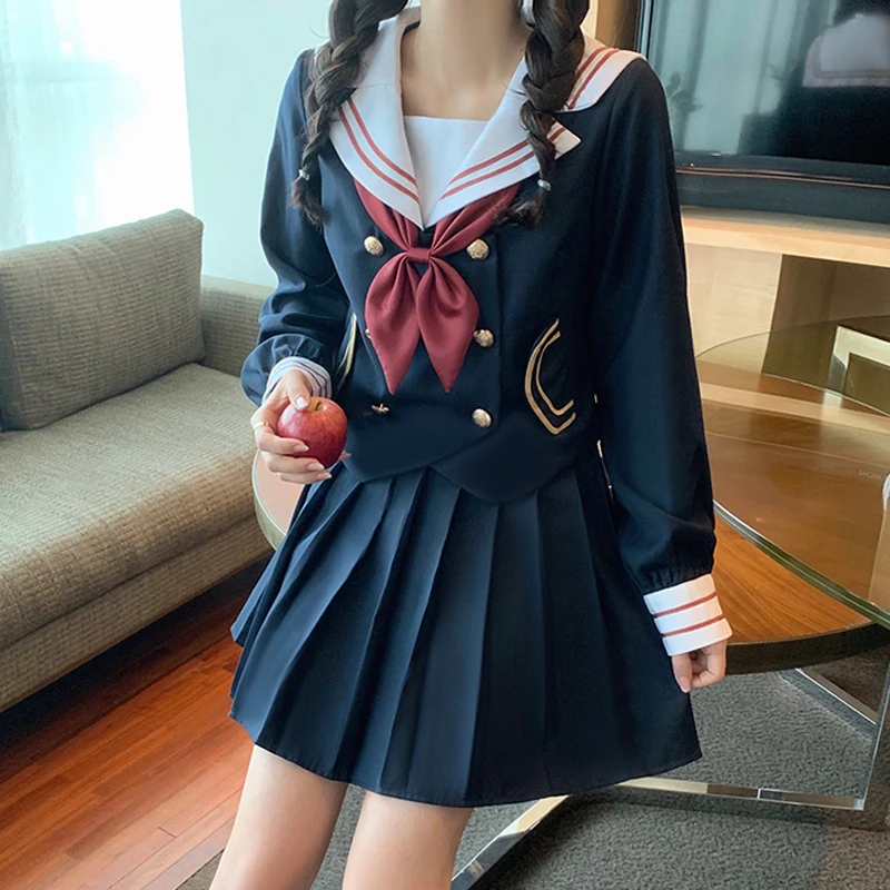Cosplay Girls 2 Piece Set Autumn JK Student Uniform Sailor Suit Sexy Bow Party Women Japan Anime Costume Pleated Skirts
Cosplay Girls 2 Piece Set Autumn JK Student Uniform Sailor Suit Sexy Bow Party Women Japan Anime Costume Pleated Skirts
