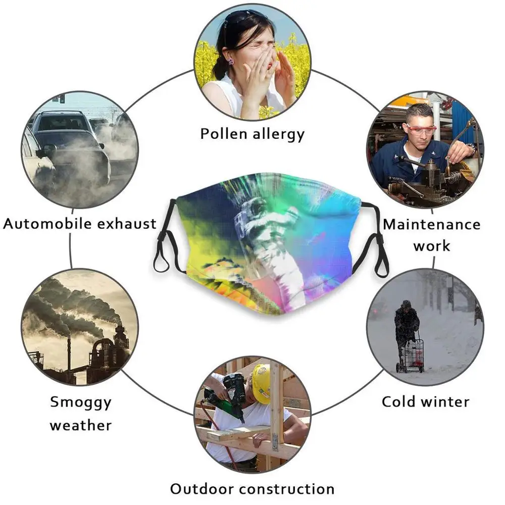 Floating Astronaut Reusable Mouth Face Mask Anti Haze Dustproof Mask With Filters For Child Adult Space Sci Fi Cosmos Rainbow
Floating Astronaut Reusable Mouth Face Mask Anti Haze Dustproof Mask With Filters For Child Adult Space Sci Fi Cosmos Rainbow