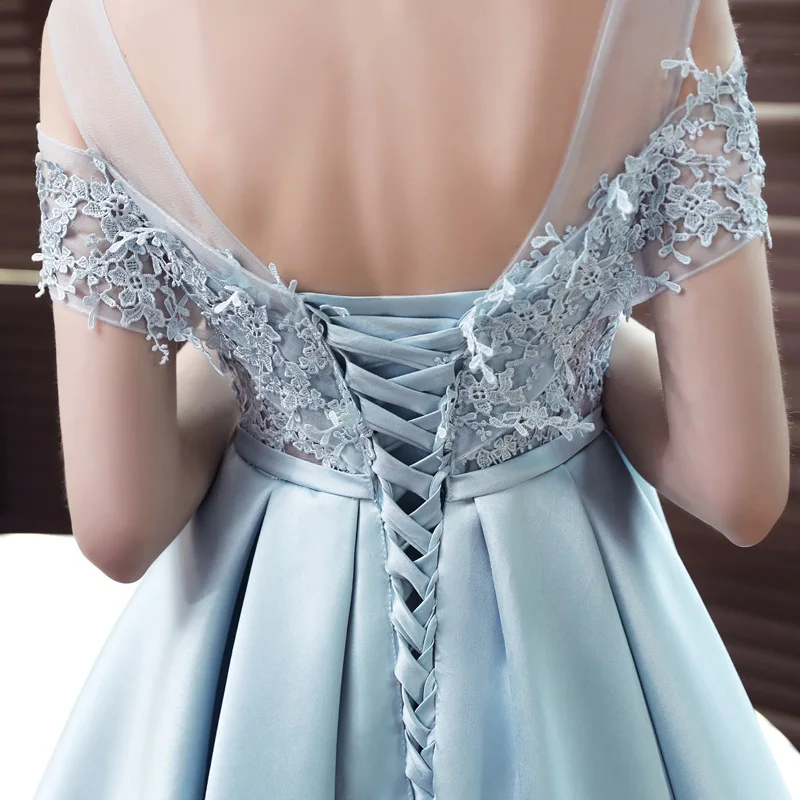 2021 New Short Satin Prom Dress Simple Lace Boat Neck Formal Evening Party Dresses Custiom Size Vestido de Festa Curto
2021 New Short Satin Prom Dress Simple Lace Boat Neck Formal Evening Party Dresses Custiom Size Vestido de Festa Curto
