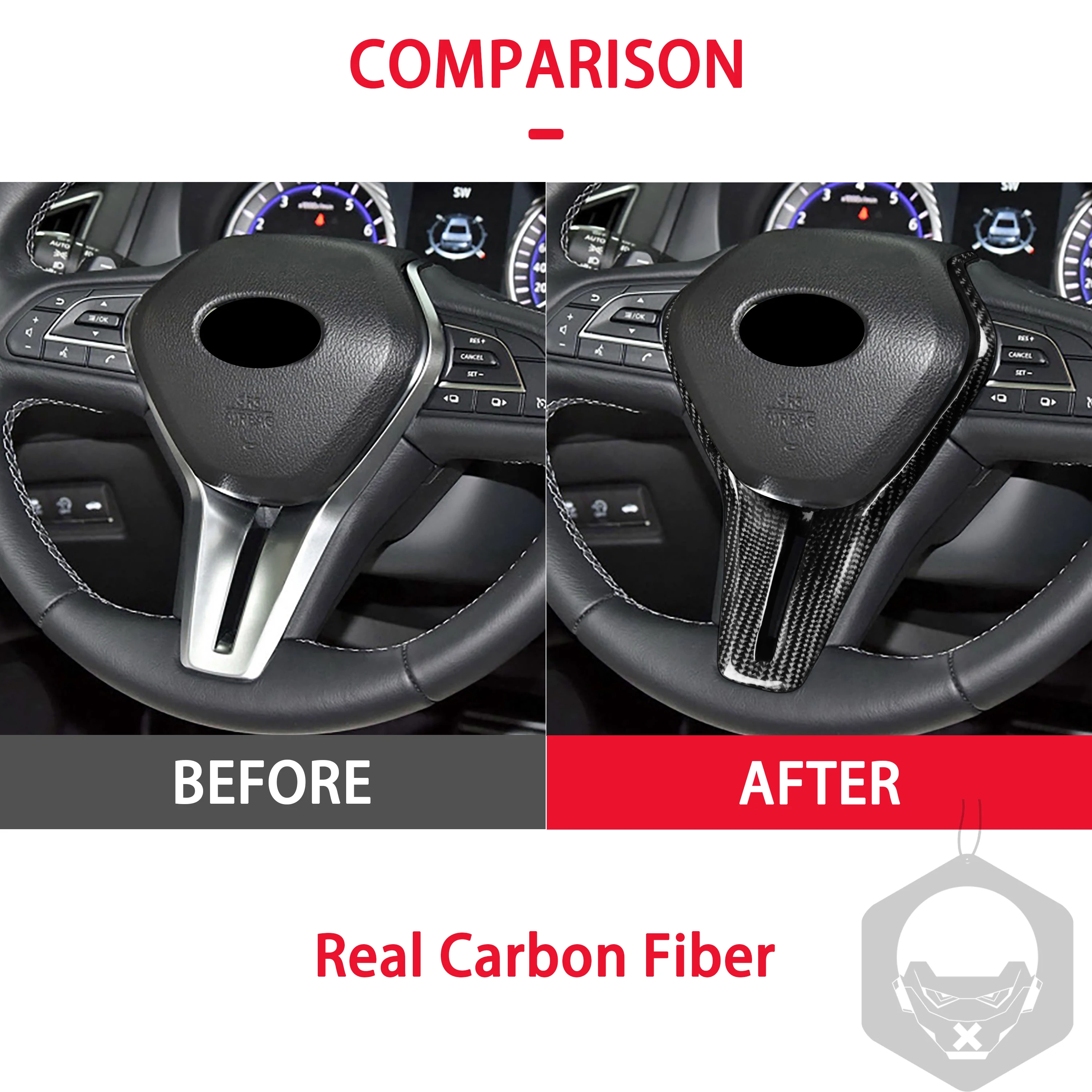 1 PCS Steering Wheel Decorative Shell Cover Sticker For Infiniti Q60 Q50 Real Carbon Fiber Black Replacement Style Accessories
1 PCS Steering Wheel Decorative Shell Cover Sticker For Infiniti Q60 Q50 Real Carbon Fiber Black Replacement Style Accessories