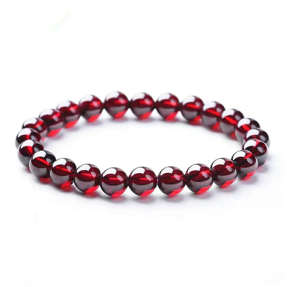 

Top Natural Wine Red Garnet Bracelet For Women Men Healing Gift Crystal Round Beads Stone Reiki Gemstone Jewelry AAAAA 6mm 7mm