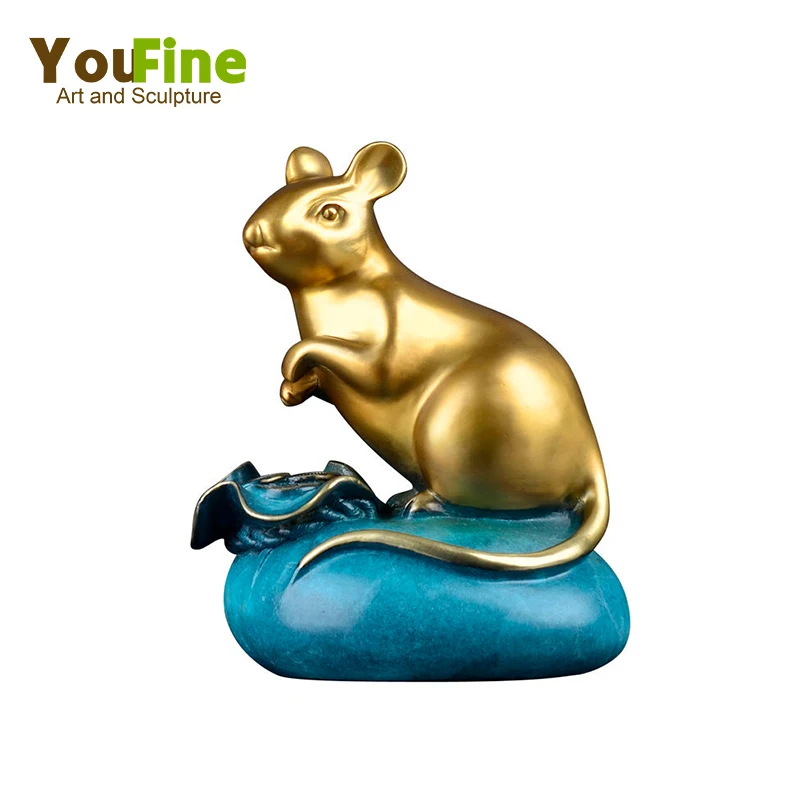 Modern Art Bronze Mouse Sculpture Sitting Mouse Bronze Statue Office Wealth Mascot Ornament Home Decoration Crafts
Modern Art Bronze Mouse Sculpture Sitting Mouse Bronze Statue Office Wealth Mascot Ornament Home Decoration Crafts