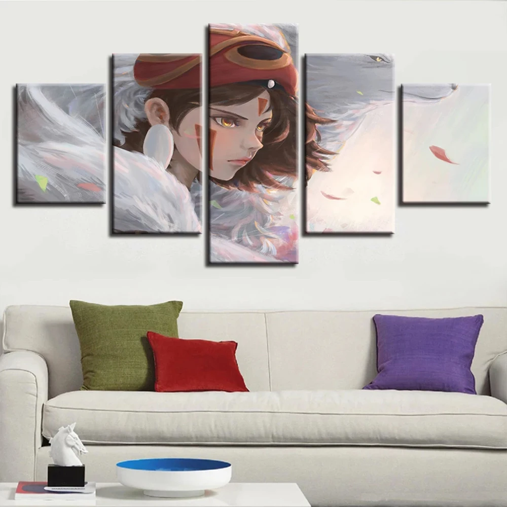 5 Pieces Wall Art Canvas Painting Anime Character Poster Mononoke Modern Home Decoration Modular Living Room Bedroom Pictures
5 Pieces Wall Art Canvas Painting Anime Character Poster Mononoke Modern Home Decoration Modular Living Room Bedroom Pictures