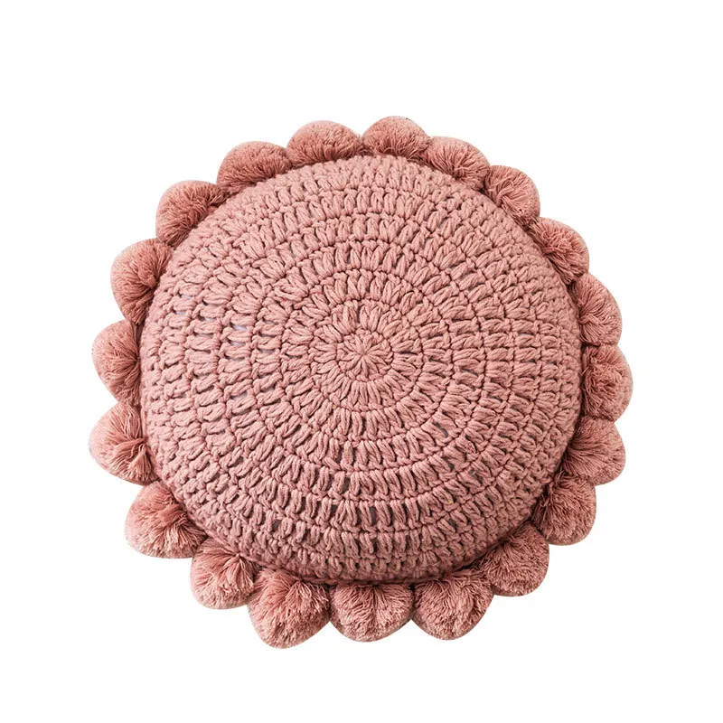 New Round Pink Knitted Decorative Pillow Cushion Knitted Tassel Ball Pillow for ins photo props 50cm
New Round Pink Knitted Decorative Pillow Cushion Knitted Tassel Ball Pillow for ins photo props 50cm
