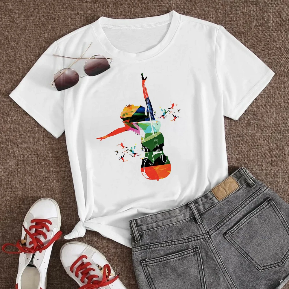 2021 New Woman T-shirt Breathable Multicolor Violin And Dancer Series Graphic Printed Short Sleeve Cartoon Style Design Top
2021 New Woman T-shirt Breathable Multicolor Violin And Dancer Series Graphic Printed Short Sleeve Cartoon Style Design Top