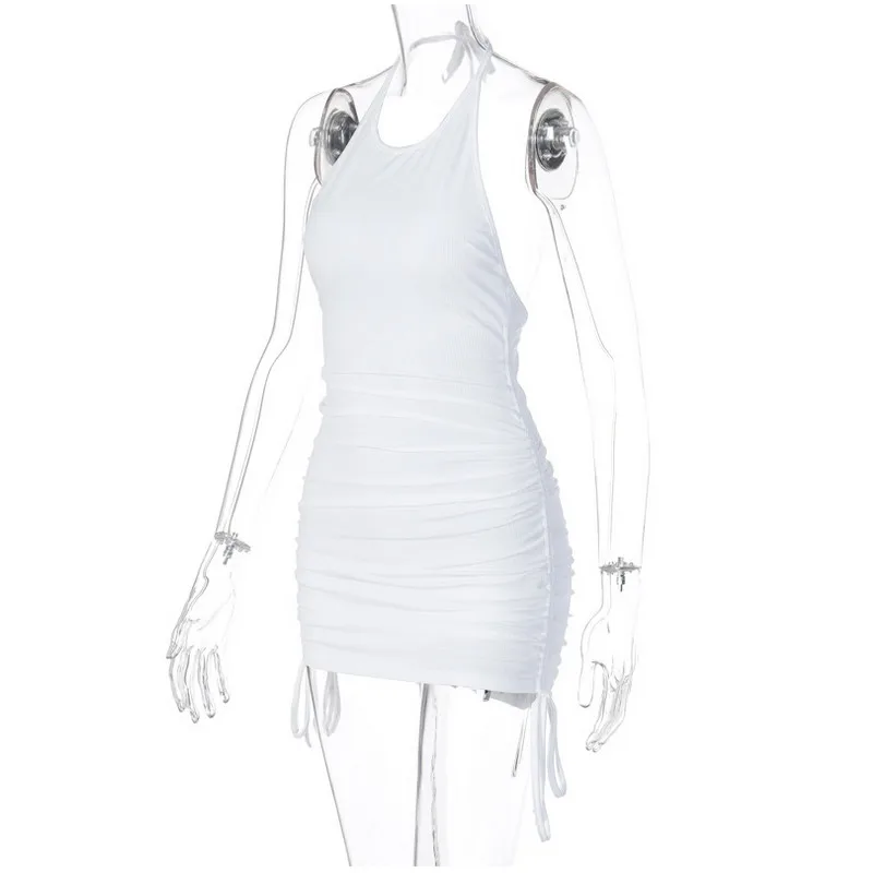 Summer Women New Fashion Sexy Party Slim Halter Bandage Solid Sleeveless Backless Tassels Mini Dress Summer 2021
Summer Women New Fashion Sexy Party Slim Halter Bandage Solid Sleeveless Backless Tassels Mini Dress Summer 2021