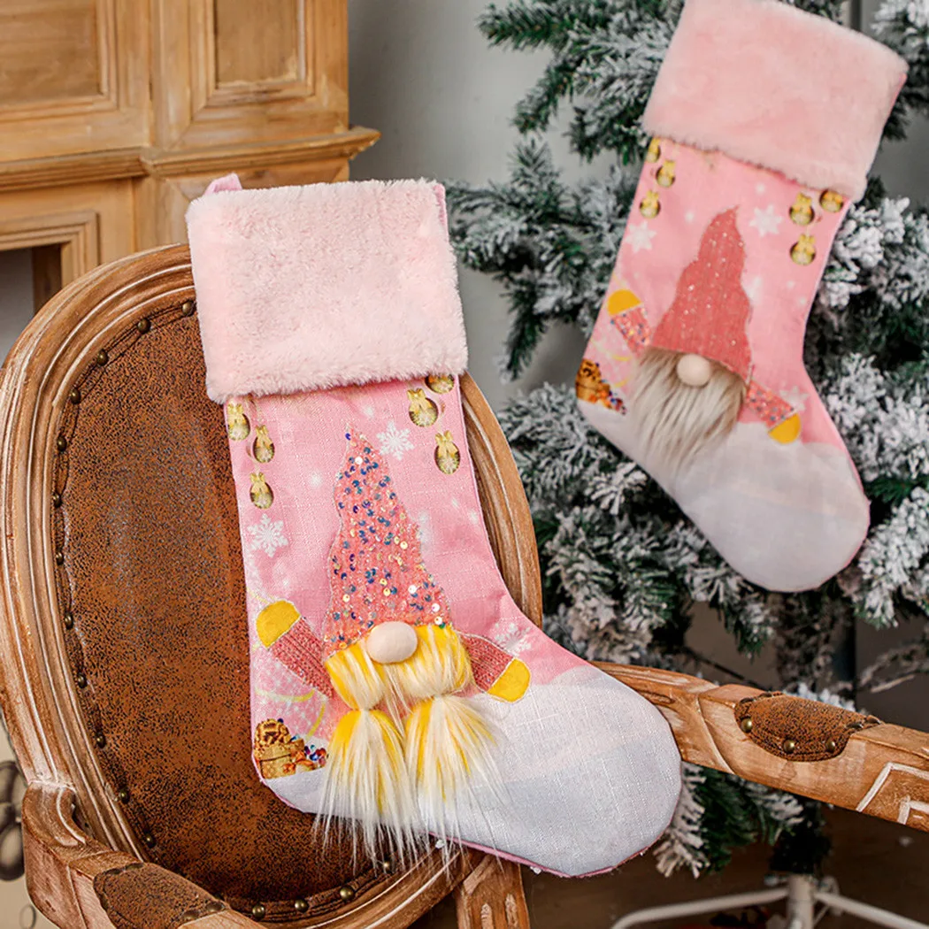 1pc Christmas Socks 47.5x29cm (Without Battery) Christmas Glow Pink Socks Candy Bag Gift Holder Stocking Large Hanging Decor
1pc Christmas Socks 47.5x29cm (Without Battery) Christmas Glow Pink Socks Candy Bag Gift Holder Stocking Large Hanging Decor