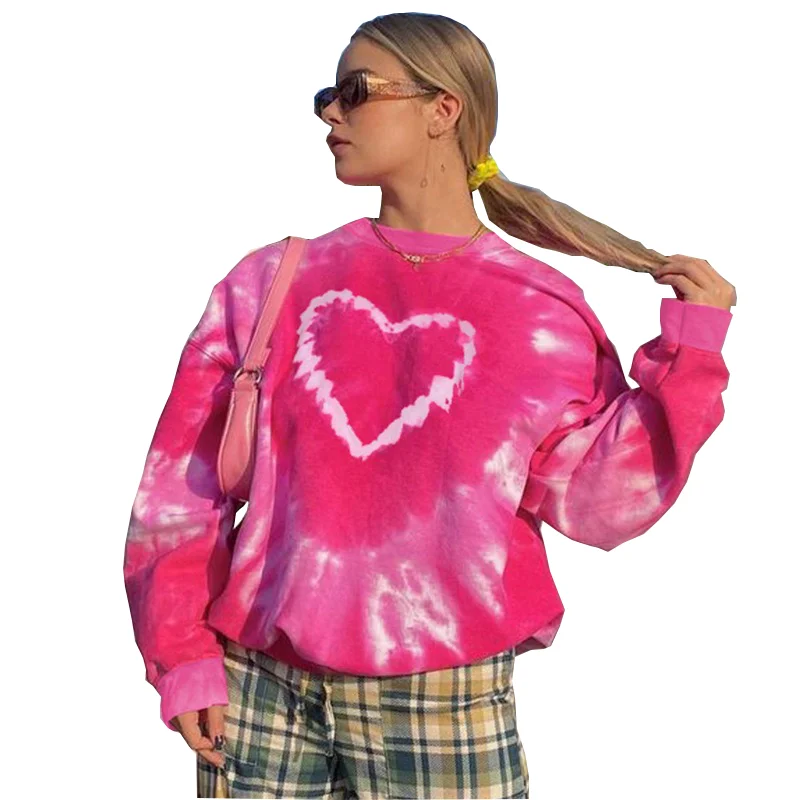 Heart Pattern Gothic Loose Sweatshirts Women Casual Fashion Autumn Kawaii Pink Long Sleeve Crew-Neck Overside Sweatshirt Women's
Heart Pattern Gothic Loose Sweatshirts Women Casual Fashion Autumn Kawaii Pink Long Sleeve Crew-Neck Overside Sweatshirt Women's