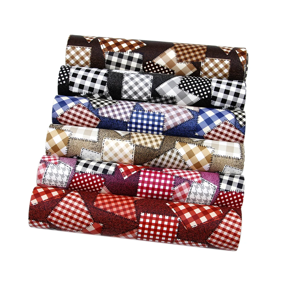 6piece/set 20*34cm Plaid Printed Christmas Faux Synthetic Leather Fabric for Bows Craft Vinyl DIY Handmade Materials,1Yc8010
6piece/set 20*34cm Plaid Printed Christmas Faux Synthetic Leather Fabric for Bows Craft Vinyl DIY Handmade Materials,1Yc8010