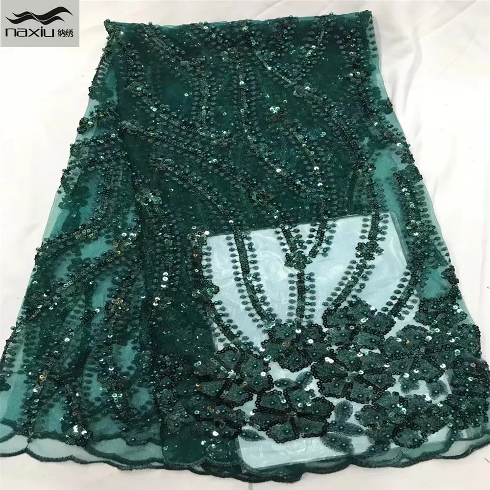 Madison Beads African Lace Fabric 2021 High Quality Lace 5Yards Nigerian Wedding Asoebi Robe Material Sequins Embroidery Sewing
Madison Beads African Lace Fabric 2021 High Quality Lace 5Yards Nigerian Wedding Asoebi Robe Material Sequins Embroidery Sewing