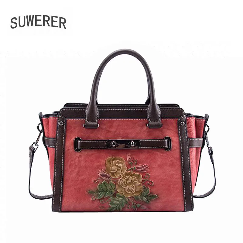 SUWERER luxury handbags famous brand women bags 2020 new women Genuine Leather bag Fashion embossing bag women leather bag
SUWERER luxury handbags famous brand women bags 2020 new women Genuine Leather bag Fashion embossing bag women leather bag