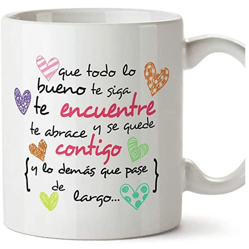 May Everything Good FOLLOW you find you and hug you - 350 ml - Mugs with motivational phrases 
May Everything Good FOLLOW you find you and hug you - 350 ml - Mugs with motivational phrases