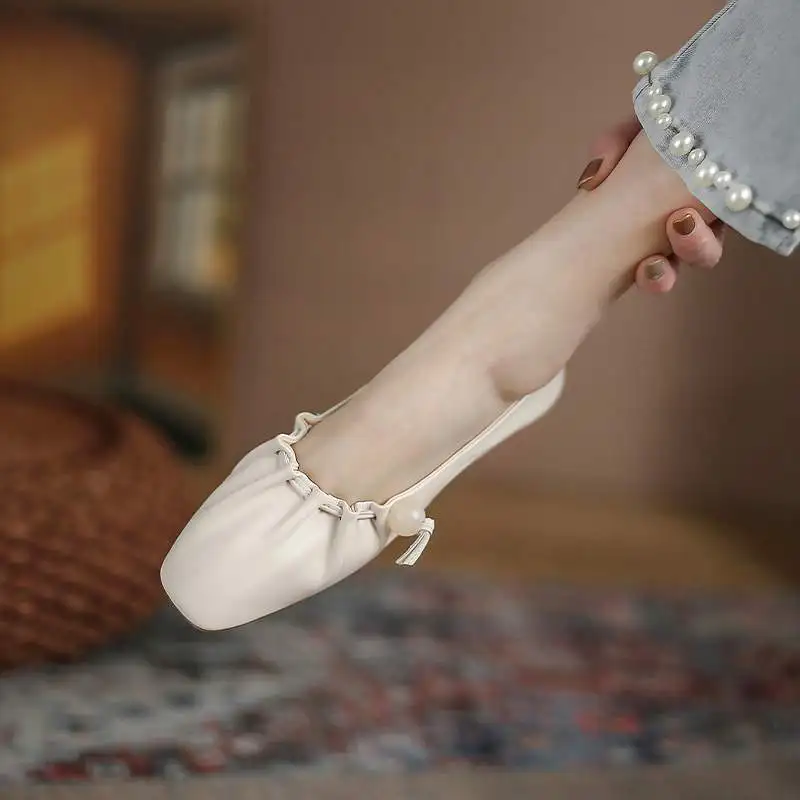 Krazing Pot brand cow leather square toe women flats shallow slip on cozy simple style gentlewomen dance summer gloves shoes L32 
Krazing Pot brand cow leather square toe women flats shallow slip on cozy simple style gentlewomen dance summer gloves shoes L32