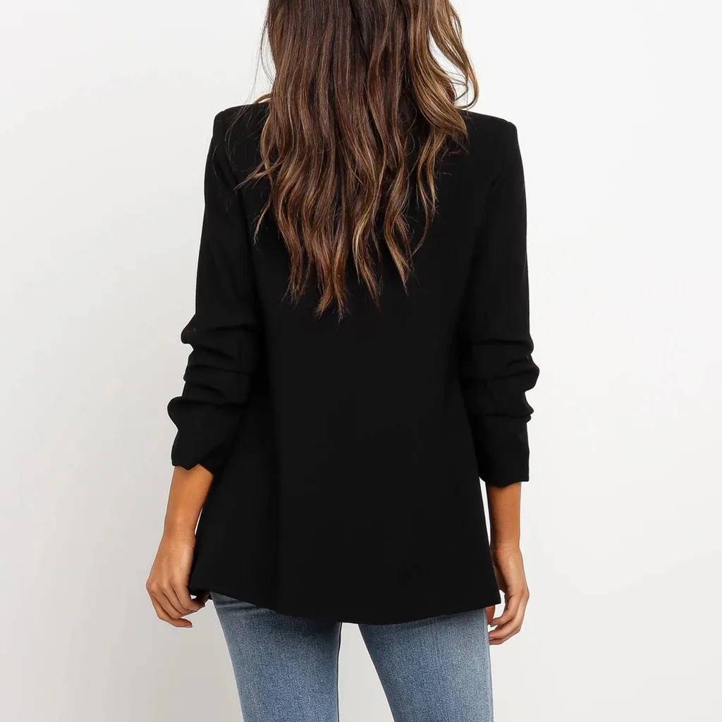NONE WomenClothing Autumn Coat Regular Fashio Polyester Women Coat Daily Full Solid suit collar Pockets Standard blazers Outwear
NONE WomenClothing Autumn Coat Regular Fashio Polyester Women Coat Daily Full Solid suit collar Pockets Standard blazers Outwear