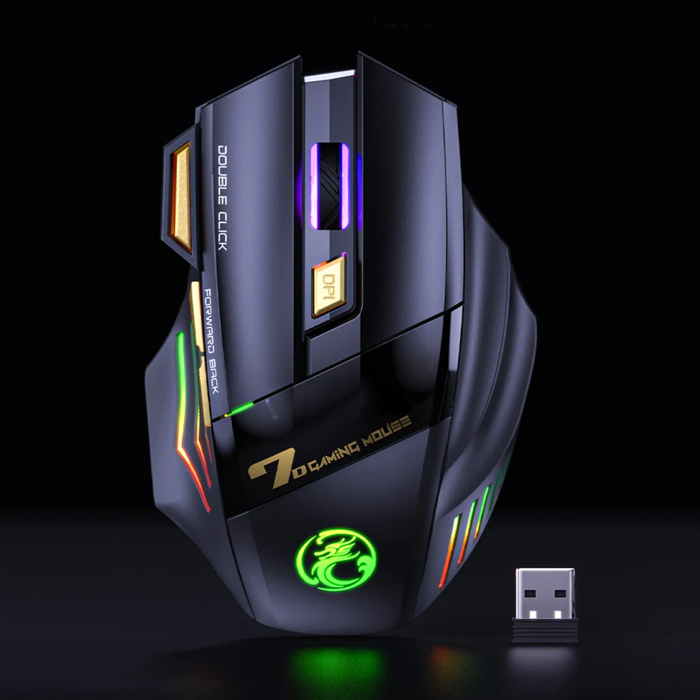 RGB Wireless Mouse Gamer Computer Mouse Ergonomic Gaming Mice Silent Rechargeable Mice for Laptop PC Accessories
RGB Wireless Mouse Gamer Computer Mouse Ergonomic Gaming Mice Silent Rechargeable Mice for Laptop PC Accessories