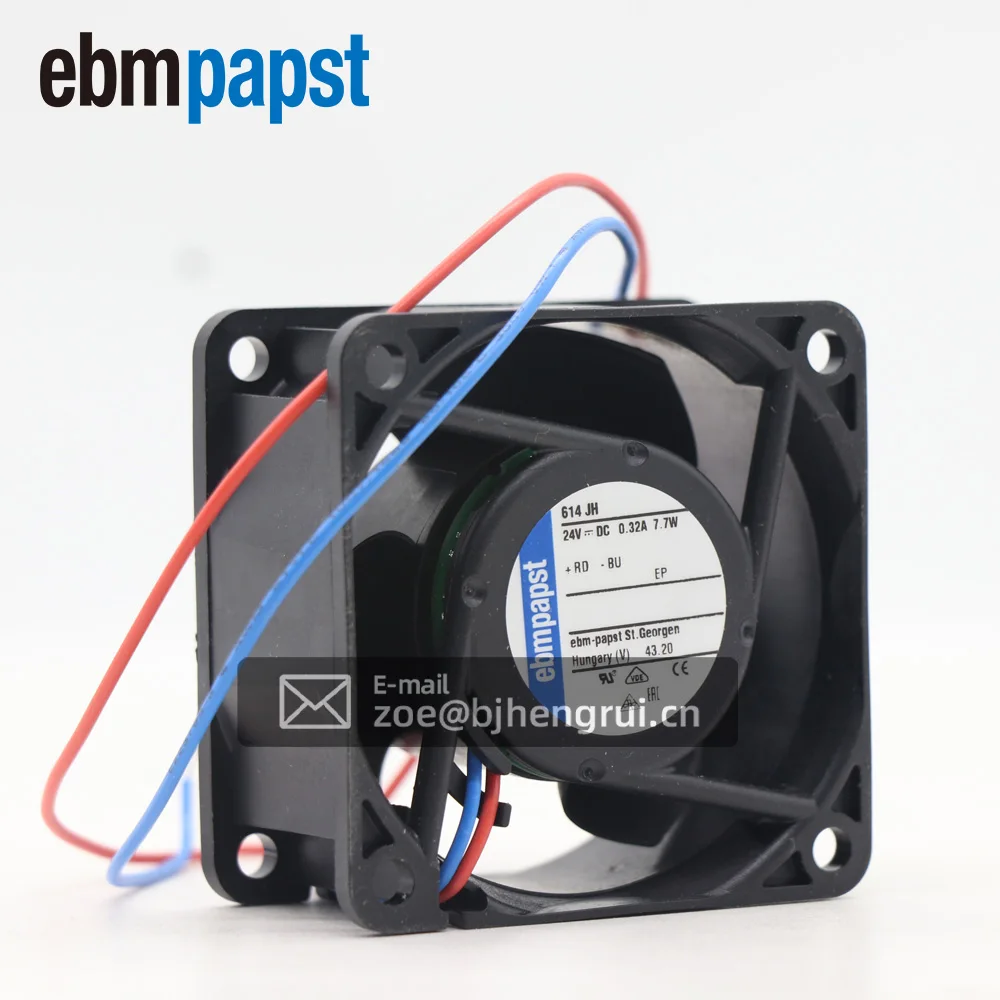 Ebmpapst 614JH DC Fan Axial Ball Bearing 24V 14V to 26.4V 41.1CFM 53dB 60 X 60 X 32mm High Speed
Ebmpapst 614JH DC Fan Axial Ball Bearing 24V 14V to 26.4V 41.1CFM 53dB 60 X 60 X 32mm High Speed