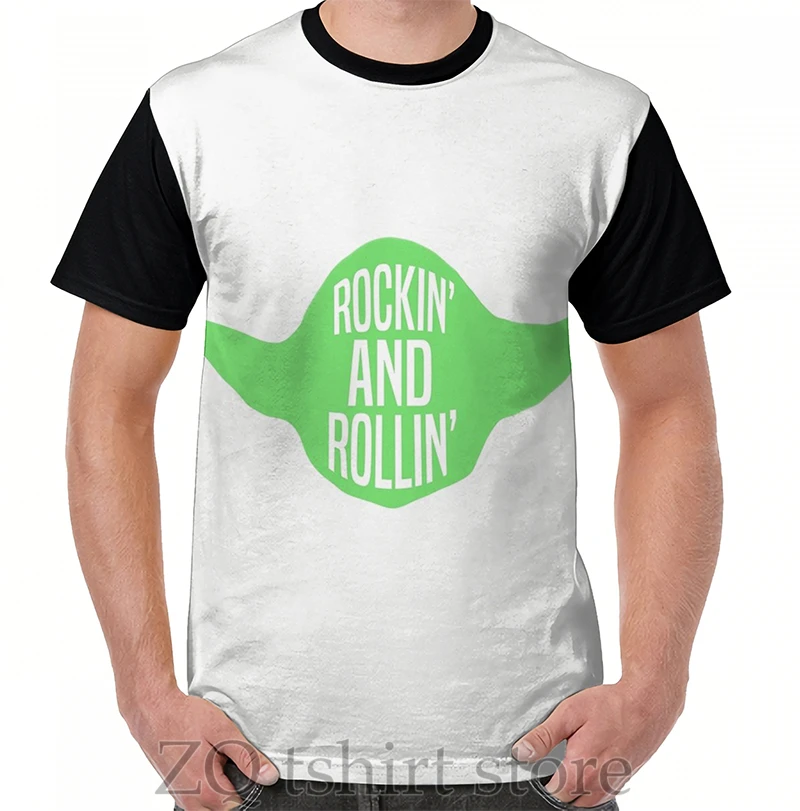 Футболка Rockin and Rollin с графическим принтом мужские топы женские футболки круглым