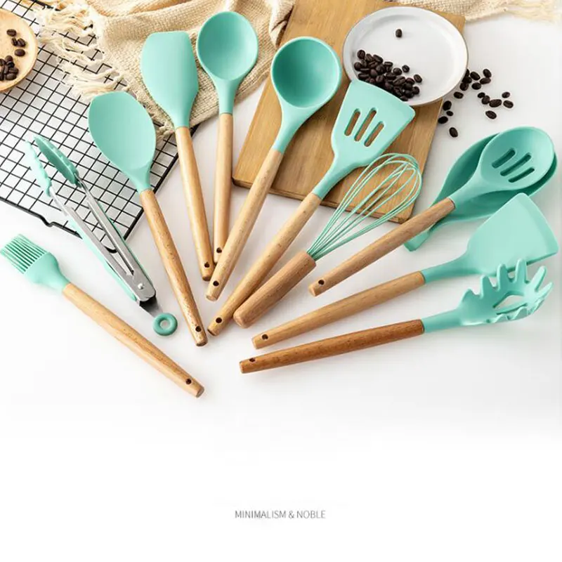 9 PCS Silicone Cooking Utensils Set Non-stick Spatula Shovel Wooden Handle Cooking Tools Set With Storage Box Kitchen Tools Set
9 PCS Silicone Cooking Utensils Set Non-stick Spatula Shovel Wooden Handle Cooking Tools Set With Storage Box Kitchen Tools Set